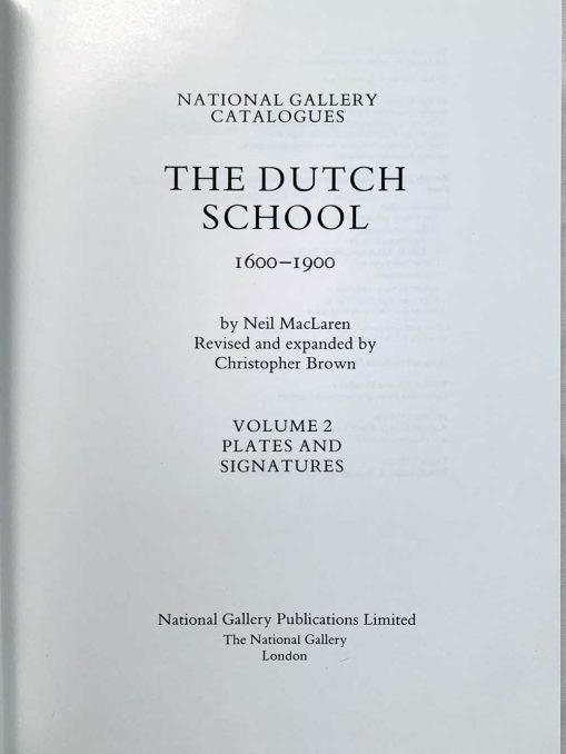The Dutch School 1600-1900
