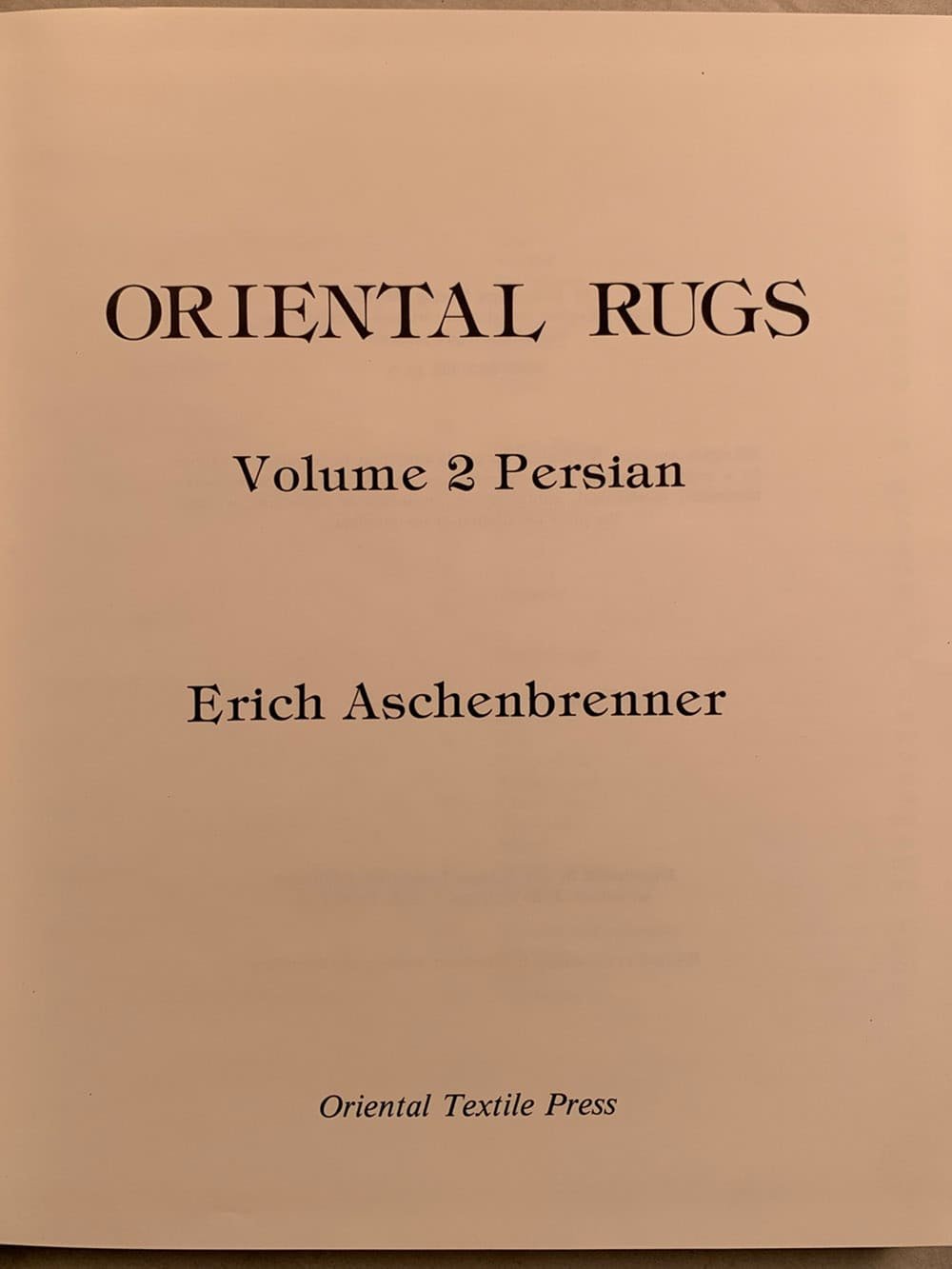 Oriental rugs – 3 Volume Set