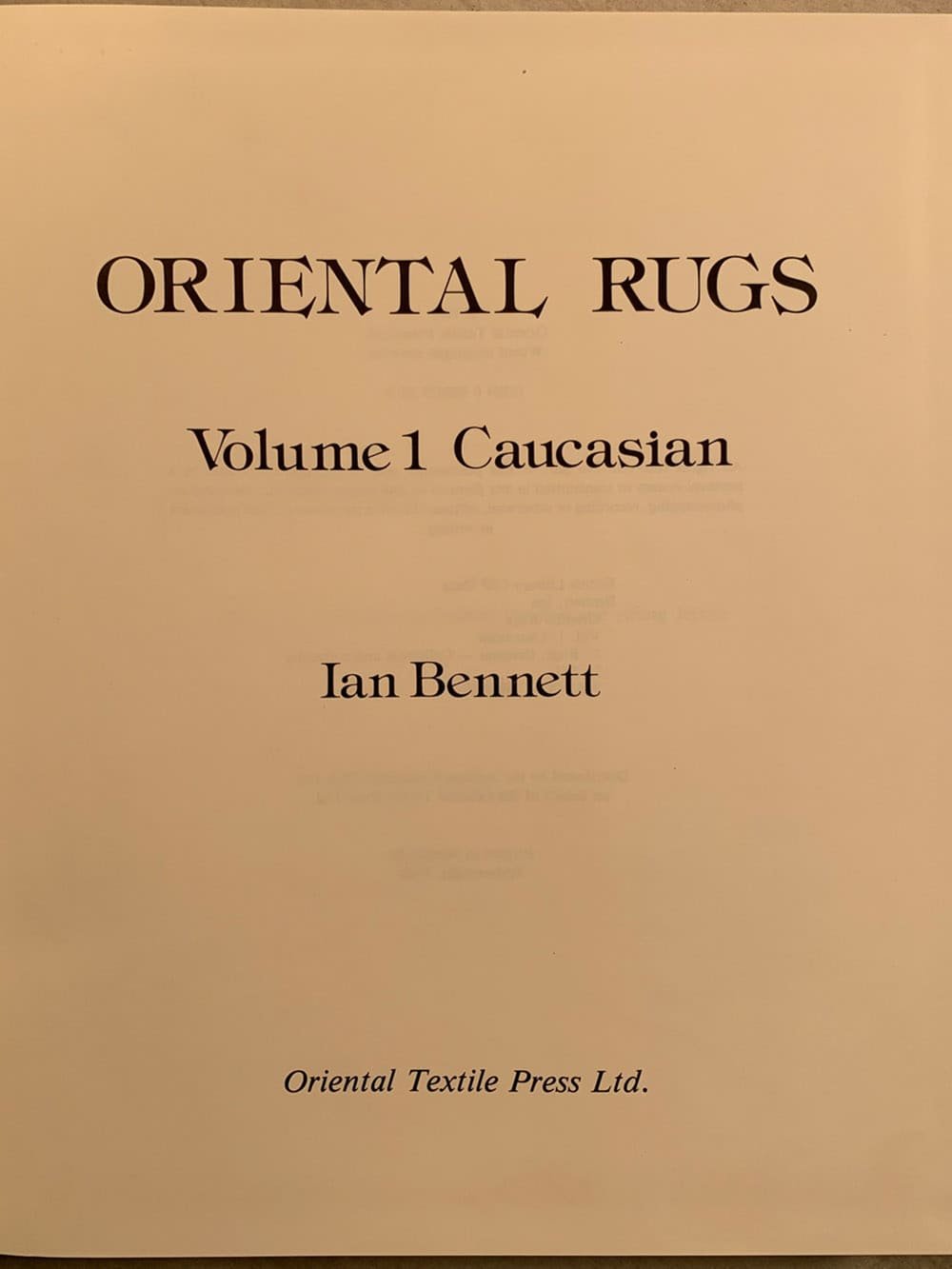 Oriental rugs – 3 Volume Set