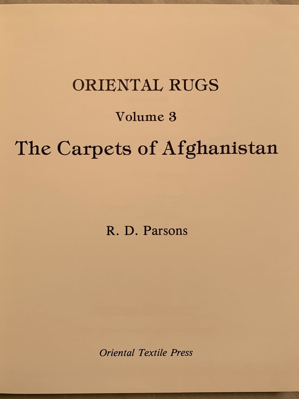 Oriental rugs – 3 Volume Set