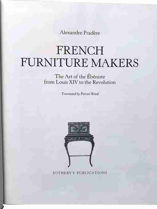 French Furniture Makers The Art…Revolution
