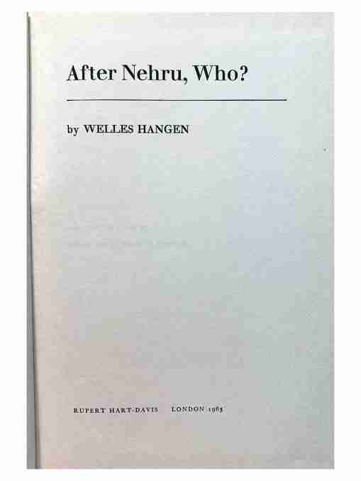 After Nehru, Who?