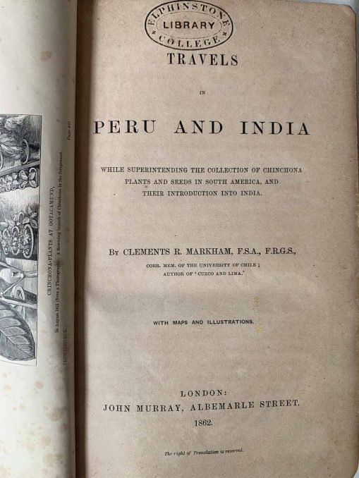 Travels in Peru and India, while superintending the collection…and their introduction in India.