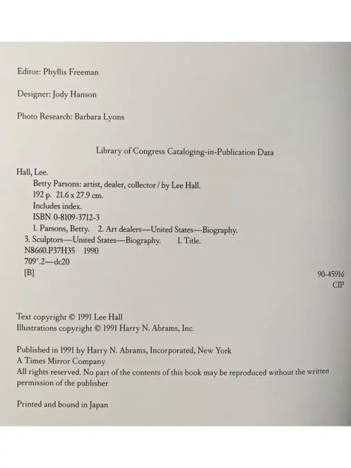 Betty Parsons, Artist Dealer Collector