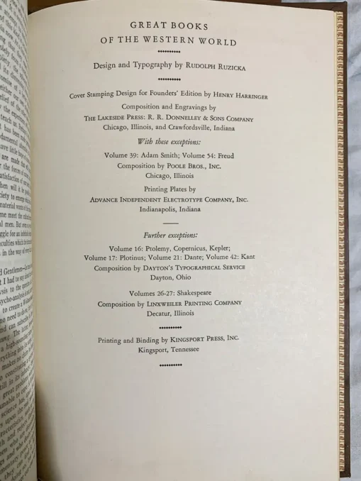 Great books of the western world 54 Volume Set