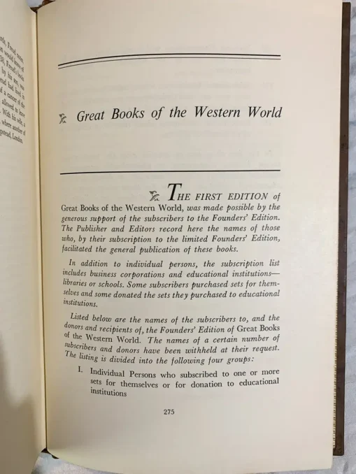 Great books of the western world 54 Volume Set
