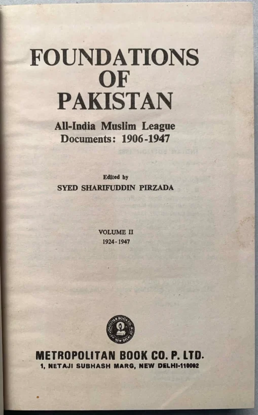 Foundations of Pakistan: All-india Muslim League Documents: 1906-1947 - Image 10