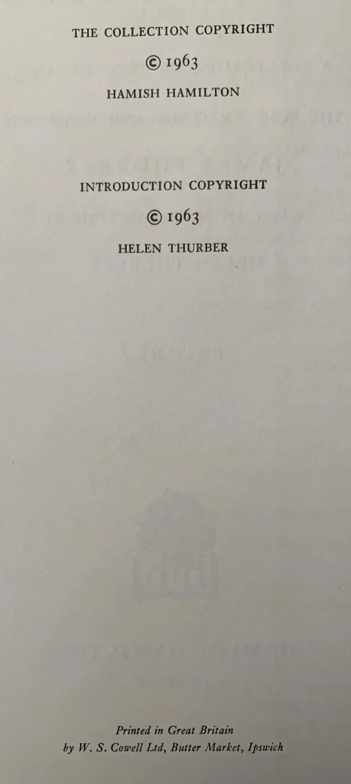 Vintage Thurber A Collection, in Two Volumes, of the Best Writings and Drawings of James Thurber