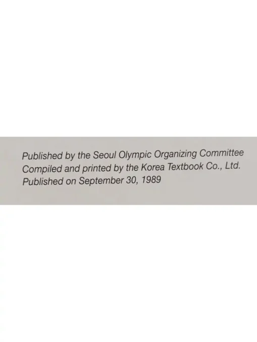 Report - Official Report 2 Vol Set - Games Of The XXIVth Olympiad Seoul - Image 13