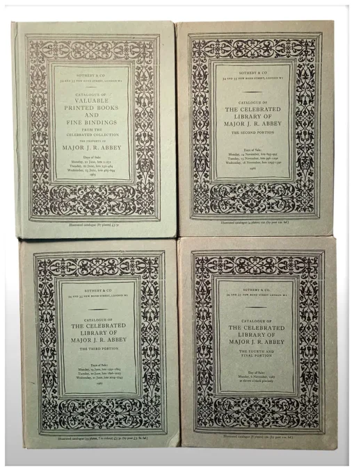 Catalogue of The Celebrated Library of Major J. R. Abbey 4 Vol Set - Image 2