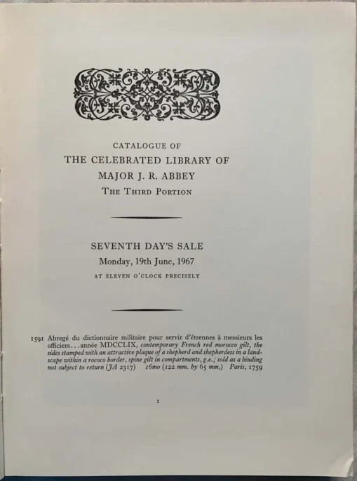 Catalogue of The Celebrated Library of Major J. R. Abbey 4 Vol Set - Image 14