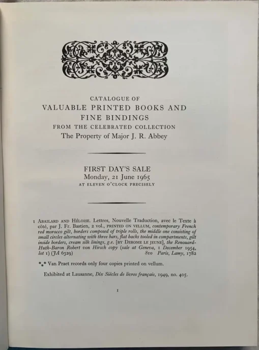 Catalogue of The Celebrated Library of Major J. R. Abbey 4 Vol Set - Image 7
